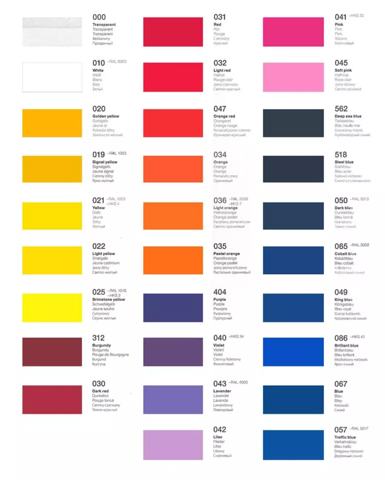 lacobel kolory i wzory